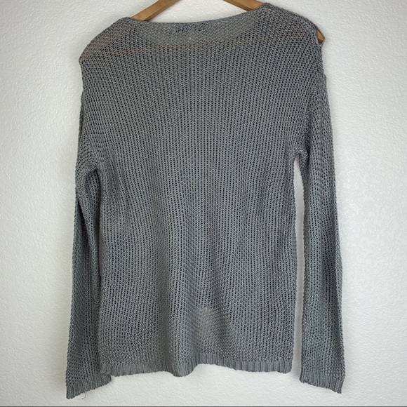 Cupcakes and Cashmere Distressed Zipper Sweater - Picture 5 of 8